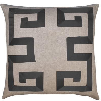 Linen Feathers Geometric Throw Pillow Linen Feathers Geometric Throw Pillow